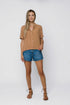Nina-Roll Cuff Short Sleeve Shirt